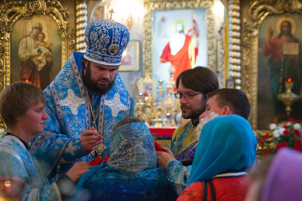 Причастие в Раифе